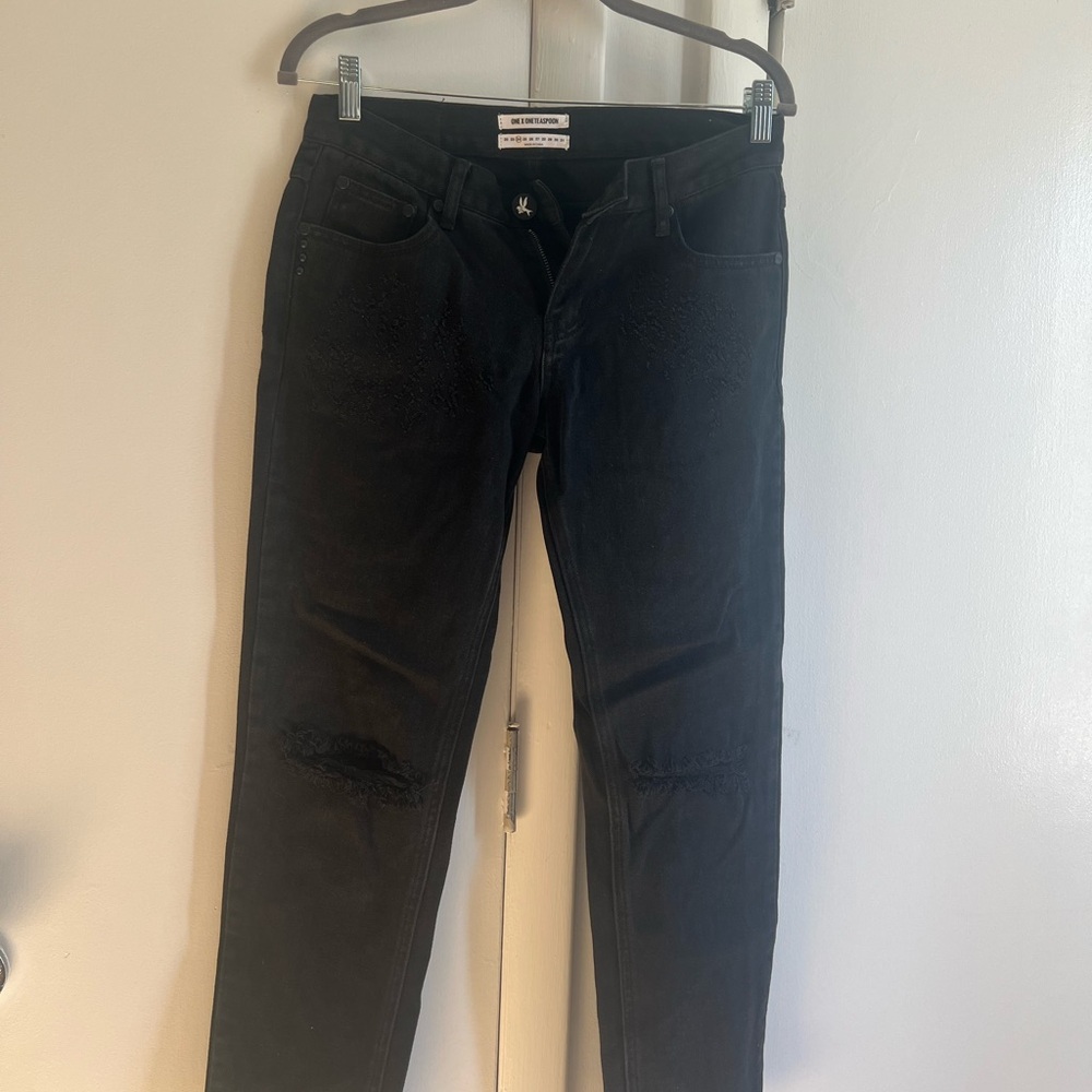 One Teaspoon Jet Black Denim